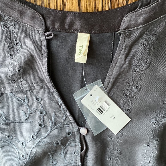 TINY Anthropologie - Mixed Fabrics Dress - Grey -M - Picture 5 of 11